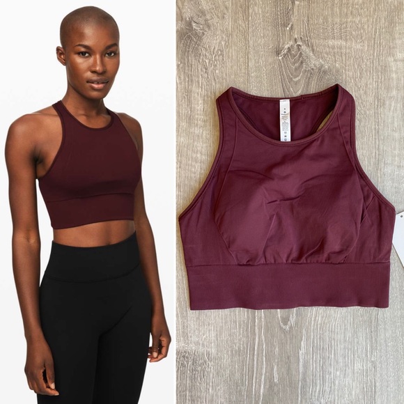 lululemon athletica Other - NWT Lululemon Lululemon Ebb to Train Bra Garnet 8